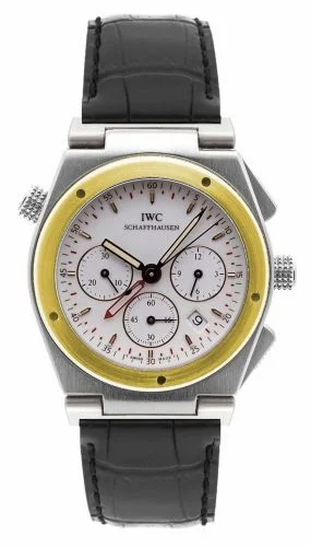 IWC Ingenieur Mecaquartz Chronograph Alarm Stainless Steel / Yellow Gold / White / Strap IW3815-04 (IW381504)
